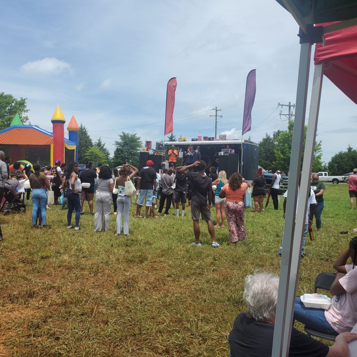 Group of people attending event