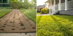 Comparison of core aeration plugs and liquid aeration spray treatment on an Indianapolis lawn