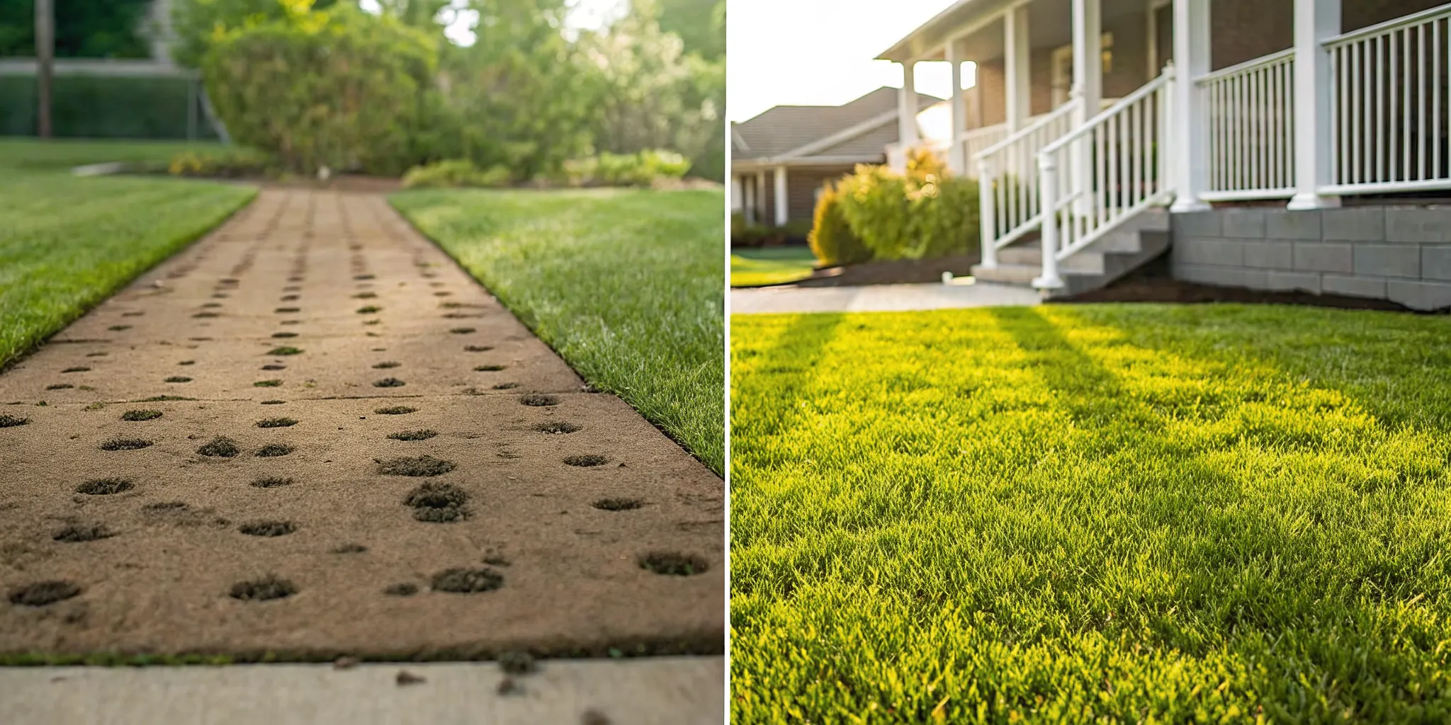 Comparison of core aeration plugs and liquid aeration spray treatment on an Indianapolis lawn